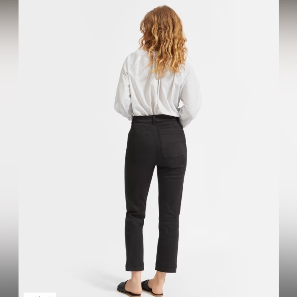 Everlane Slim-Leg Crop Ankle Washed Black Size 8